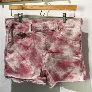 Tie-Dye Denim Shorts